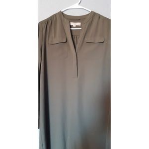 Ann Taylor LOFT dress front pockets V-neck